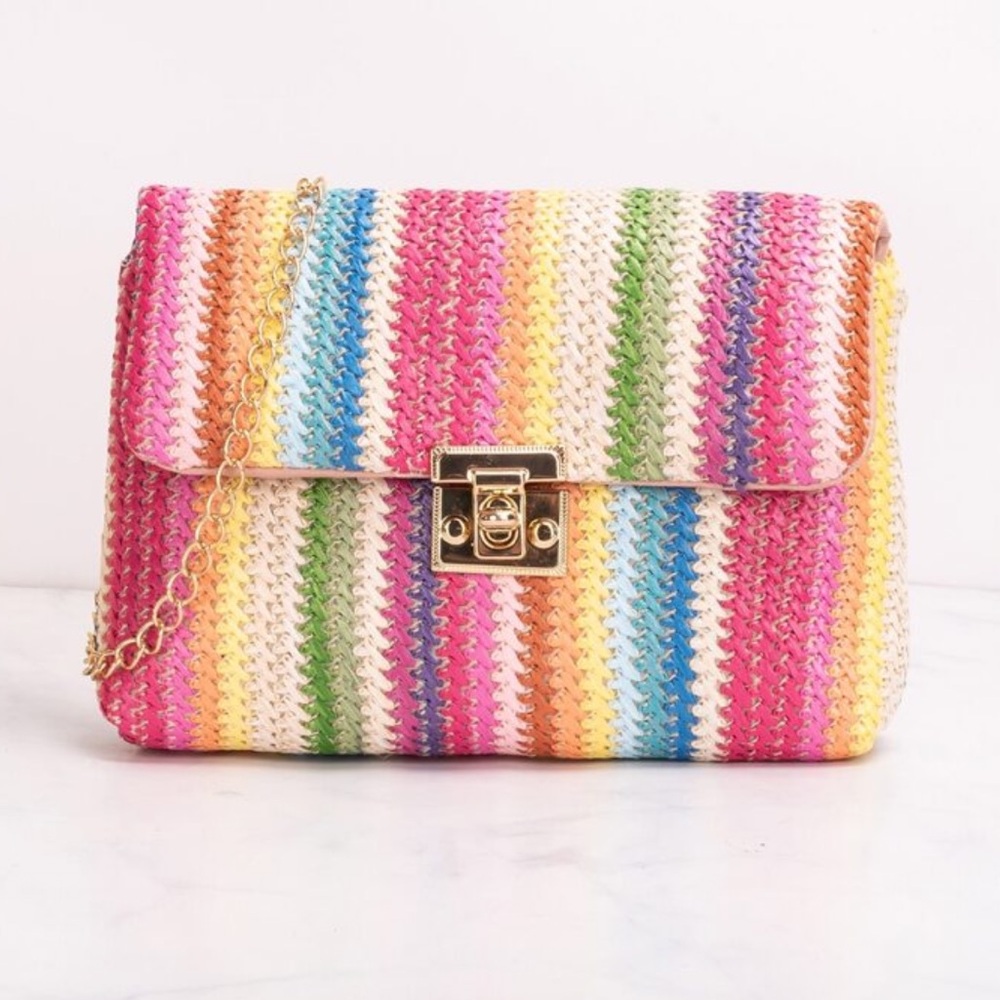 Colorful Striped Women's Bag